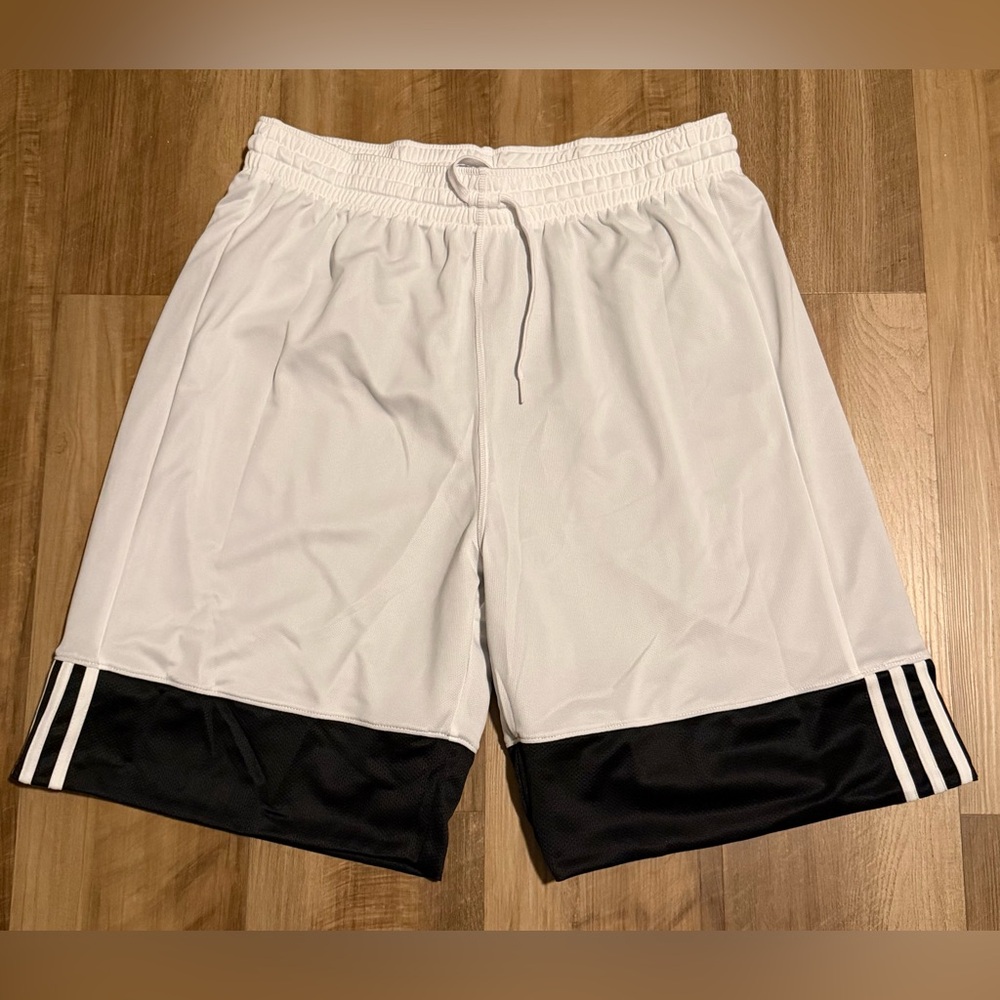 Adidas Men's Black and White Athletic Shorts - Picture 2 of 6